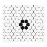 SomerTile Metro Hex 10-1/4" x 11-3/4" Porcelain Mosaic Tile