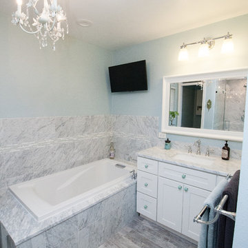 Quaint "Carrerra" Master Bathroom