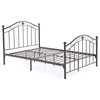 Hodedah Complete Metal Twin-Size Bed with Headboard-Footboard in Bronze Finish