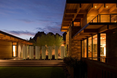 Contemporary exterior home idea in Phoenix