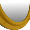 Decorative Ship Porthole Mirror, Yellow, 15"