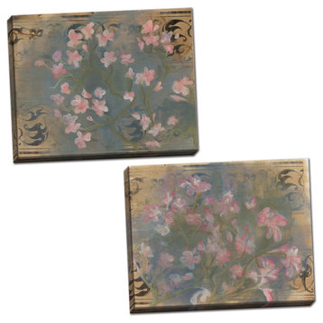 Soft Pink Cherry Blossom Canvas Set