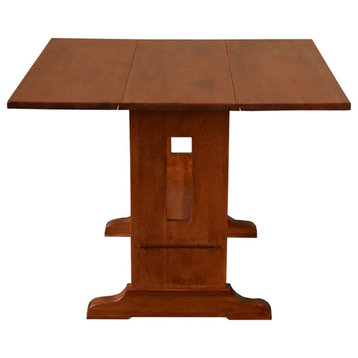 Mission Solid Oak Drop Leaf Dining Table - Michael's Cherry (MC1)