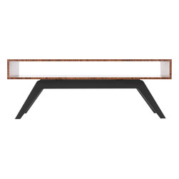 Eastvold Furniture - Elko Coffee Table, Bamboo, Black Base - Coffee Tables