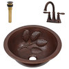 Newton Undermount/Drop-In Copper Sink Kit With Pfister Faucet and Drain