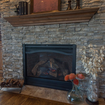 Fireplace with Stone Surround