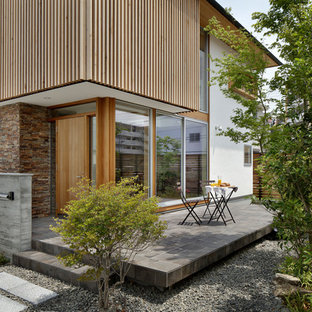 他の地域の和風のおしゃれな横庭のデッキ (日よけなし) の写真