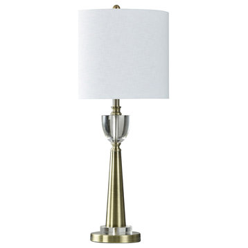 StyleCraft Modern Table Lamp With Brushed Gold Finish L332486DS