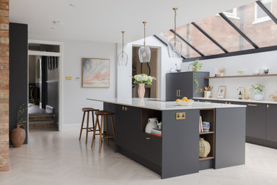 This is an example of a contemporary kitchen in West Midlands.