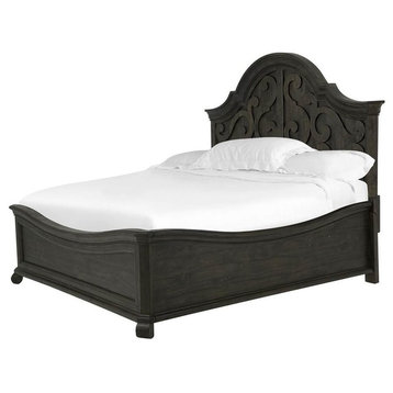 Magnussen Bellamy Traditional Peppercorn King Shaped Panel Bed