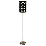 Ore International - 66"H Modern Retro Black-White Floor Lamp - This contemporary and stylish floor lamp will brighten up your room while adding a touch of modern