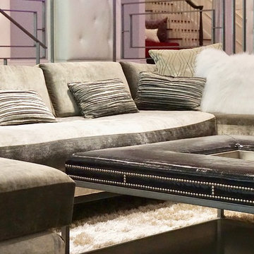 Custom Sofa and Ottoman