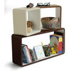 Rustic StyleRectangle Leather Wall Shelf / Bookshelf / Floating Shelf Set of 3