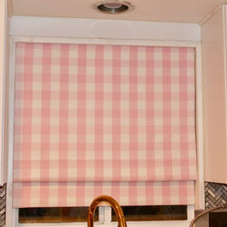 Custom Roman Blind and Matching Cushions - Roman Shades