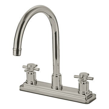 Kingston Brass Centerset Kitchen Faucet, Brushed Nickel