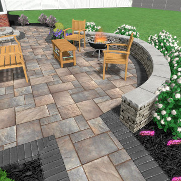 Backyard Patio, Fence, and Front Steps