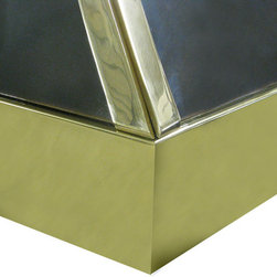 border detail: Custom Bronze Range Hood #13, M - Range Hoods And Vents