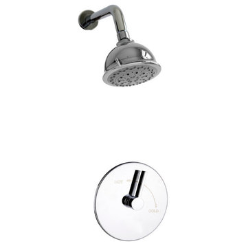 Nature Pressure Balance Shower Set With Lever Handles, Polished Chrome