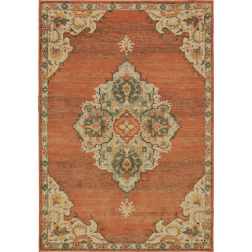 Oriental Weavers Toscana 9568B 7'10"x10'10" Orange Rug