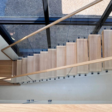 Project #126 | Contemporary Staircases with Integrated LEDs & Glass Railing
