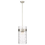 Z-Lite - Z-Lite Fontaine 4-Light Pendant, Brushed Nickel/Clear, 3035P12-BN - *Part of the Fontaine Collection