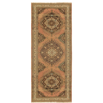 Pasargad Oushak Collection Hand-Knotted Lamb's Wool Area Rug, 5'2"x12'8"