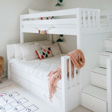 Twin over Full Bunk Bed with Staircase and Trundle