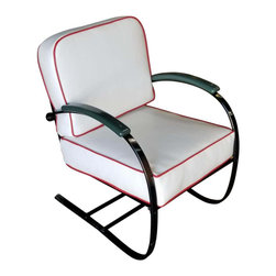 Wolfgang Hoffmann Custom Green and Black Springer Chair for Howell - Armchairs And Accent Chairs