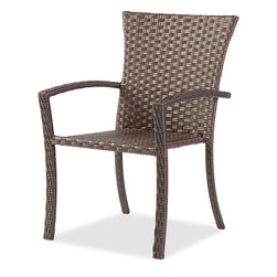 Amelia Wicker Stack Chair - Outdoor Dining Chairs