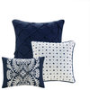 Madison Park Vienna Cotton Sateen Damask Comforter/Duvet Cover Set, Blue