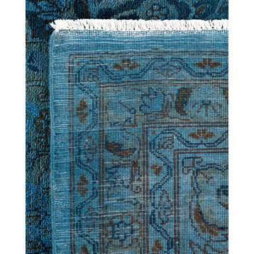 Fine Vibrance, One-of-a-Kind Hand-Knotted Area Rug Blue, 8' 2" x 10' 3"