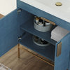 The Lockhart Bathroom Vanity, Single Sink, 30", Modern Blue, Freestanding