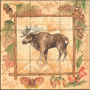 Tile Mural, Moose by Anita Phillips