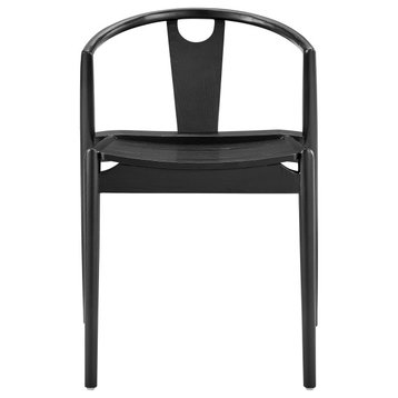Blanche Side Chair With Black Seat and Frame Set of 1