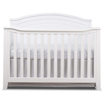 Sorelle Berkley Round Top Panel Crib in White