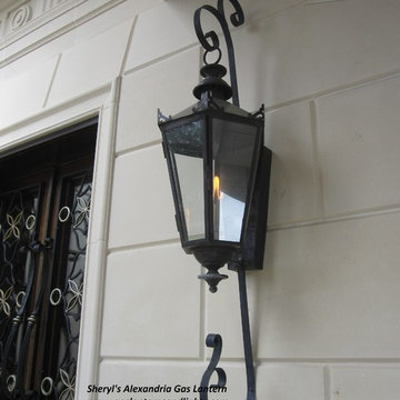 Sheryl's Alexandria Gas Lantern with Dark Patina Finish