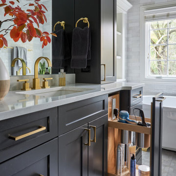 Dazzling Transitional Design Primary Bath