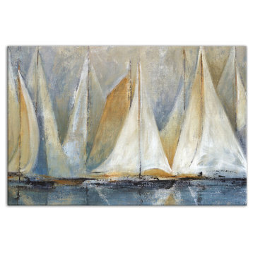 "Sailboats On Water" Canvas Wall Art, 20"x30", Unframed