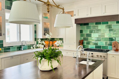 Example of a french country kitchen design in Other