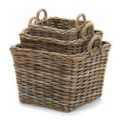 Wicker Baskets - Square Kubu Wicker Baskets - Storage And Organization