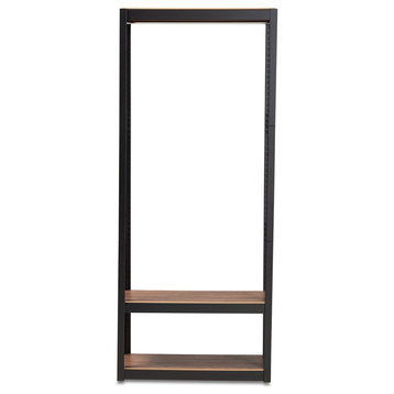 Modern Black Finished Metal 3-Shelf Free Standing Closet Storage Organizer