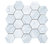 Carrara Marble Hexagon Mosaic Tile Venato Carrera White 3 inch Honed, 1 sheet