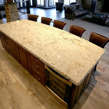 Ivory Pearl and Titanium Granite Kitchen