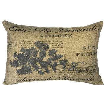 French Lavender Linen Pillow
