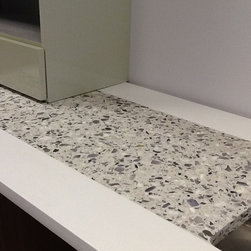 Pompeii Quartz - Pure White & Vetrazzo Amethystos - Kitchen Countertops