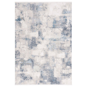 Safavieh Machine Washable Bayside Collection BAY124 Rug, Blue/Grey, 8'x10'