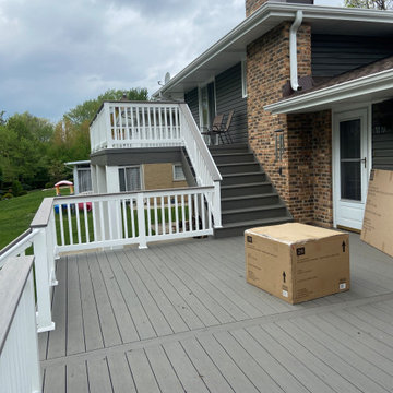 TimberTech Silver Maple Deck & White Vinyl Rails in Rolling Meadows, IL