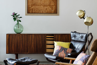 Inspiration for a midcentury living room in Perth.