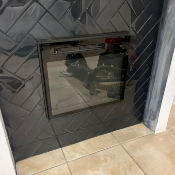 Custom fireplace wall