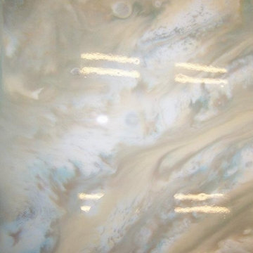 Concrete countertop overlay. Applied over old Formica